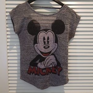 Disney Mickey mouse grey printed juniors top